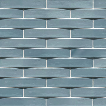 Convex Aqua, 2" x 10" Ceramic Tile | 3D Backsplash & Bathroom Tile