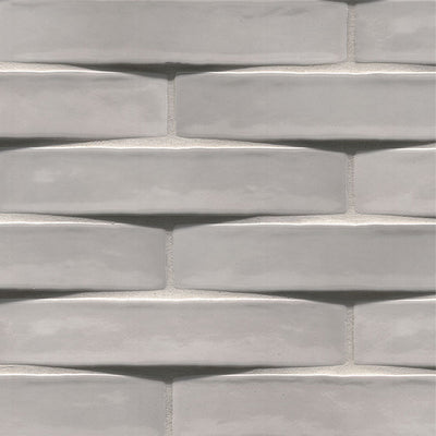 Convex Ash, 2" x 10" Ceramic Tile | 3D Backsplash & Bathroom Tile