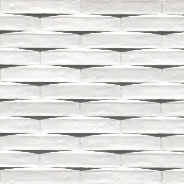 Convex Calc, 2" x 10" Ceramic Tile | 3D Backsplash & Bathroom Tile