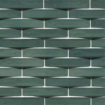 Convex Olive, 2" x 10" Ceramic Tile | 3D Backsplash & Bathroom Tile