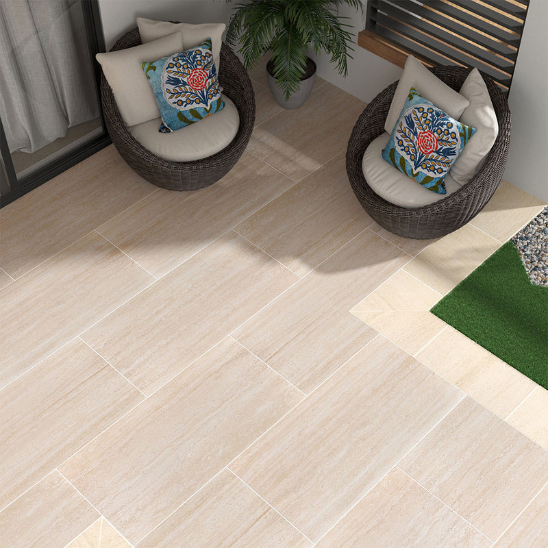 Cordova Avorio, 24" x 48" | 2CM Outdoor Porcelain Paver by MSI