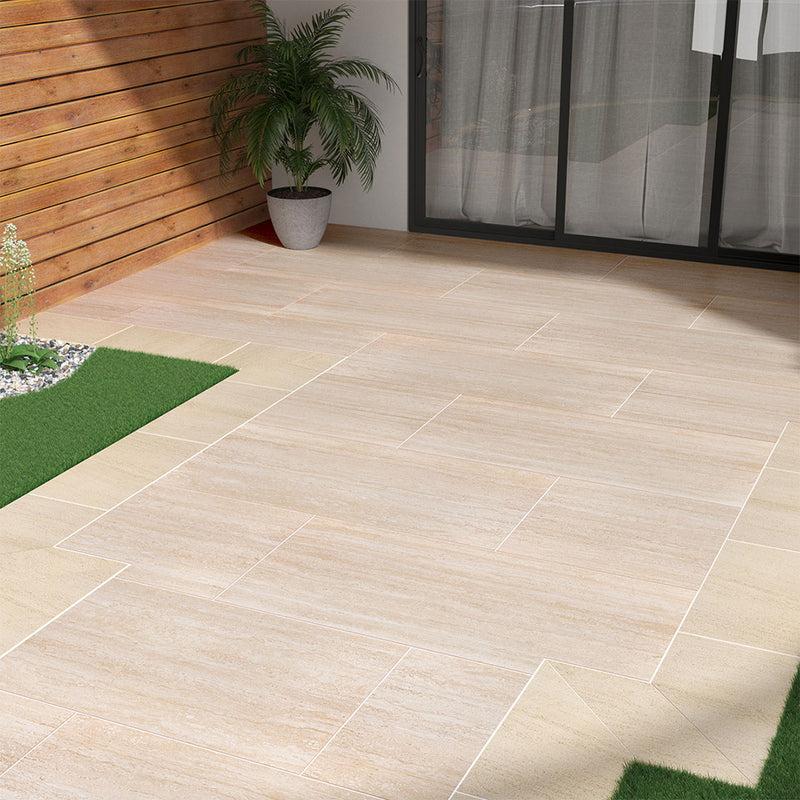 Cordova Avorio, 24" x 48" | 2CM Outdoor Porcelain Paver by MSI