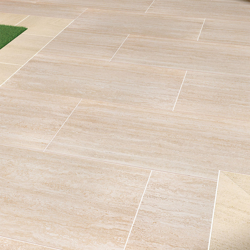 Cordova Avorio, 24" x 48" | 2CM Outdoor Porcelain Paver by MSI