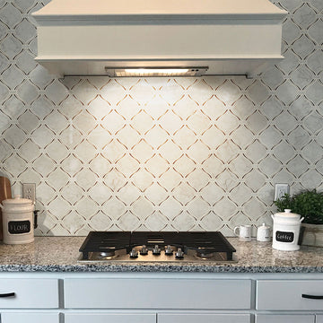 Carrara White Danza Arabesque | Stone Tile for Kitchen and Bath