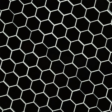 Domino Black, Hexagon Mosaic | Porcelain Kitchen & Bath Tile by MSI