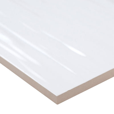 Dymo Stripe White, 12" x 24" Ceramic Tile | Kitchen Backsplash Tile