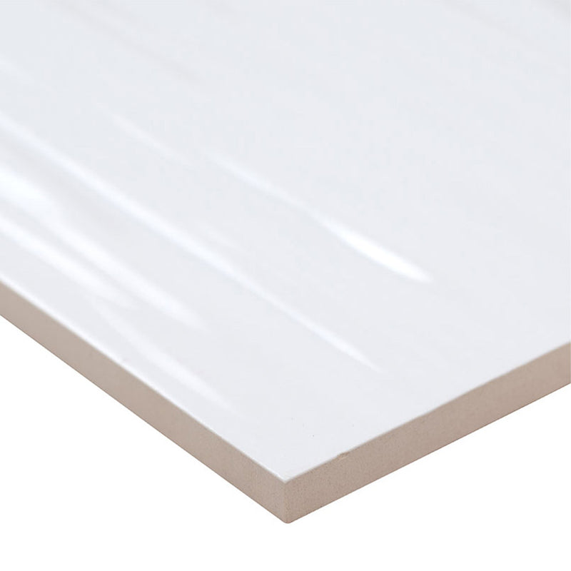 Dymo Stripe White, 12" x 24" Ceramic Tile | Kitchen Backsplash Tile