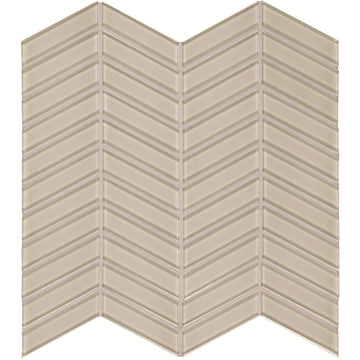 Cloud Chevron, Glass Tile | Tesoro Backsplash & Wall Tile