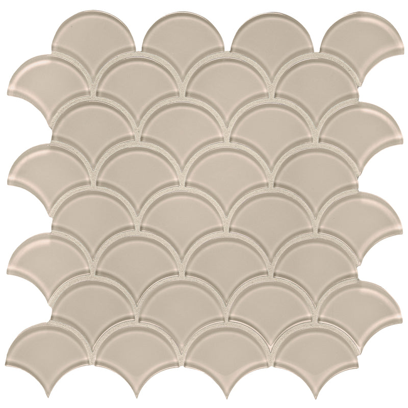 Earth, Scallop Glass Tile | Tesoro Backsplash & Wall Tile