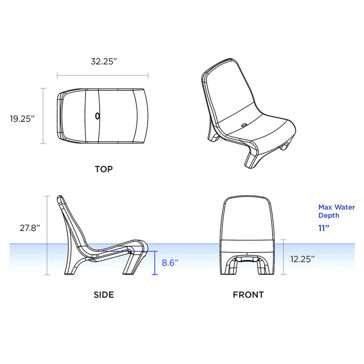 Freelo In-Pool Chair | Swimming Pool & Patio Chair by Tenjam