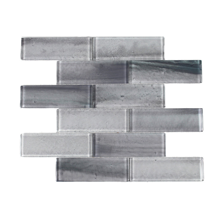 Gemstone Silver, 2" x 6" - Glass Tile