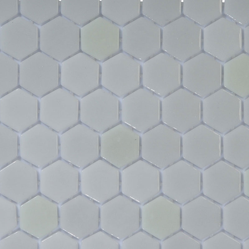 Misty Harbor, Hexagon Mosaic Glass Tile | Pool, Spa, & Kitchen Tile