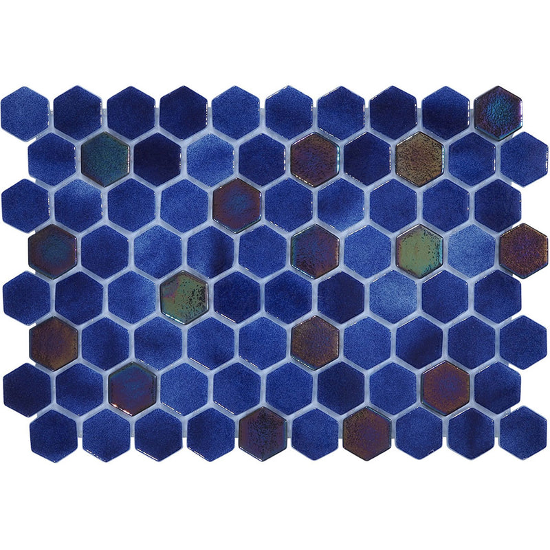 Open Waters, Hexagon Mosaic Glass Tile | Pool, Spa, & Kitchen Tile