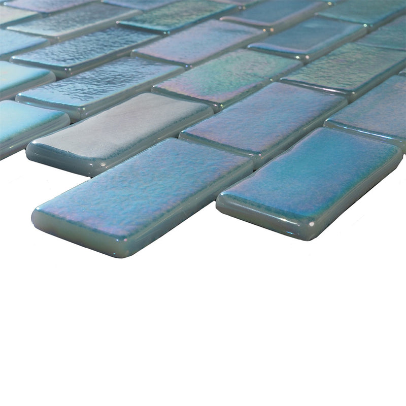 Pacific Mist, 1" x 2" Glass Tile | Pool, Spa, & Kitchen Tile