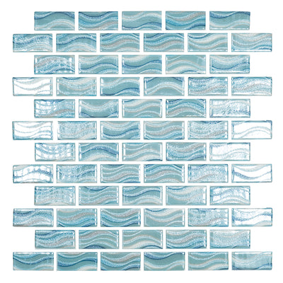 Glitter Sky, 1" x 2" Glass Tile | Mosaic Pool Tile by Vidrepur 