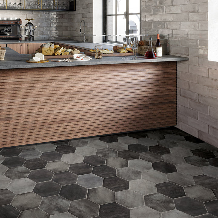 Glossy Muschio, Hexagon Porcelain Tile | CIRFUORMUSCPOHX | IWT Tesoro