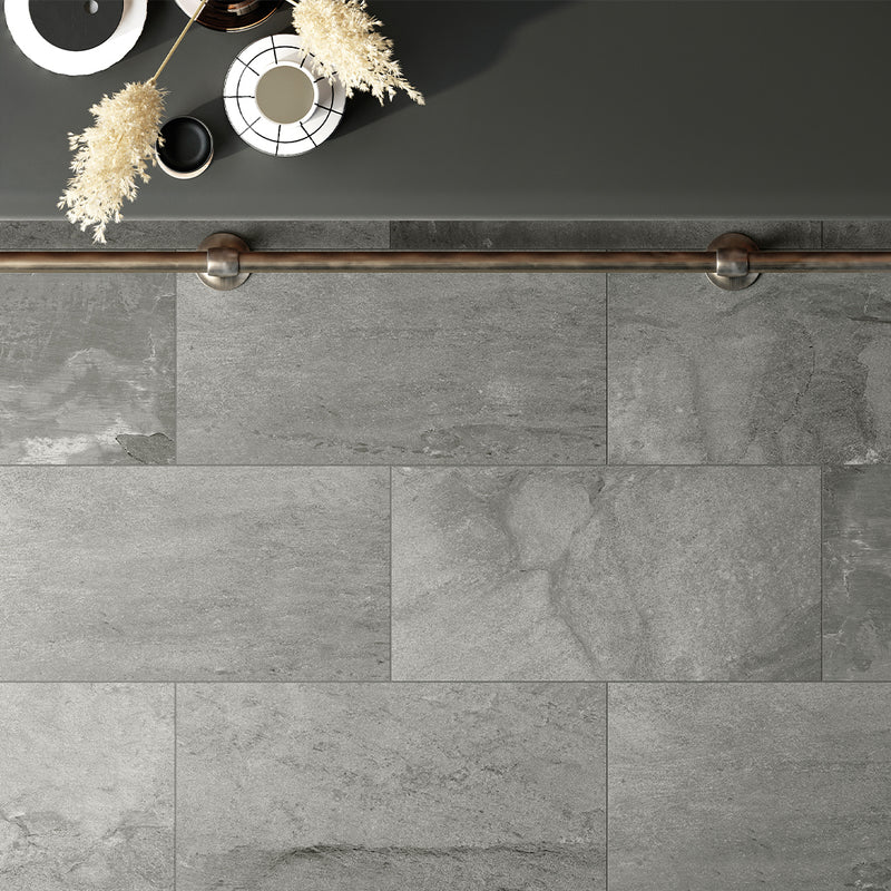 Arkham Gray, 12" x 24" Porcelain Tile | Porcelain Floor Tile