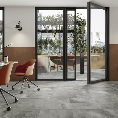 Arkham Gray, 12" x 24" Porcelain Tile | Porcelain Floor Tile