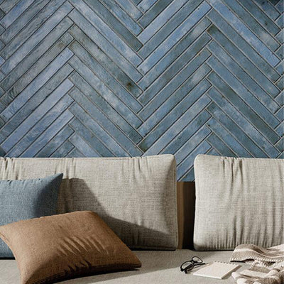 Graffiti Blue, 2" x 18" Porcelain Tile | Pool & Backsplash Tile