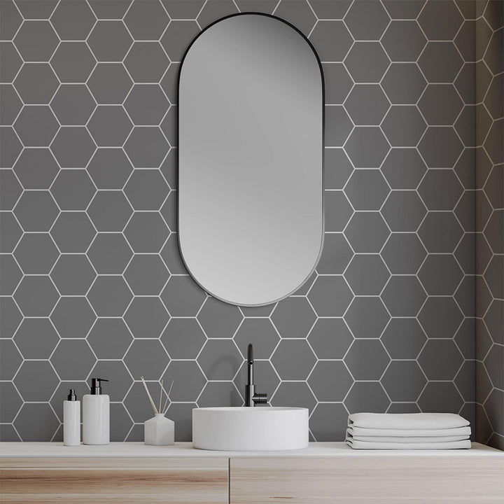 Basic Silver, Hexagon Porcelain Tile | Floor & Wall Tile by IWT Tesoro