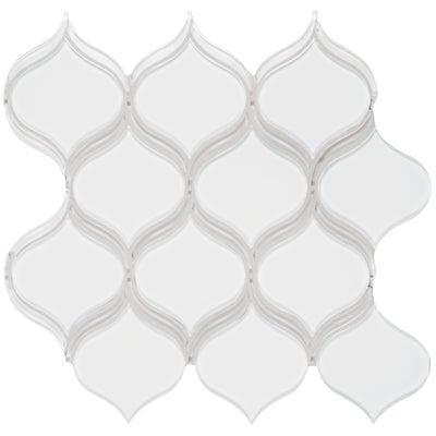 Ice Arabesque, Glass Tile | Tesoro Backsplash & Wall Tile