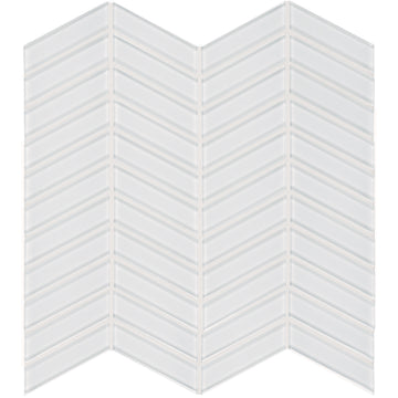 Ice Chevron, Glass Tile | Tesoro Backsplash & Wall Tile