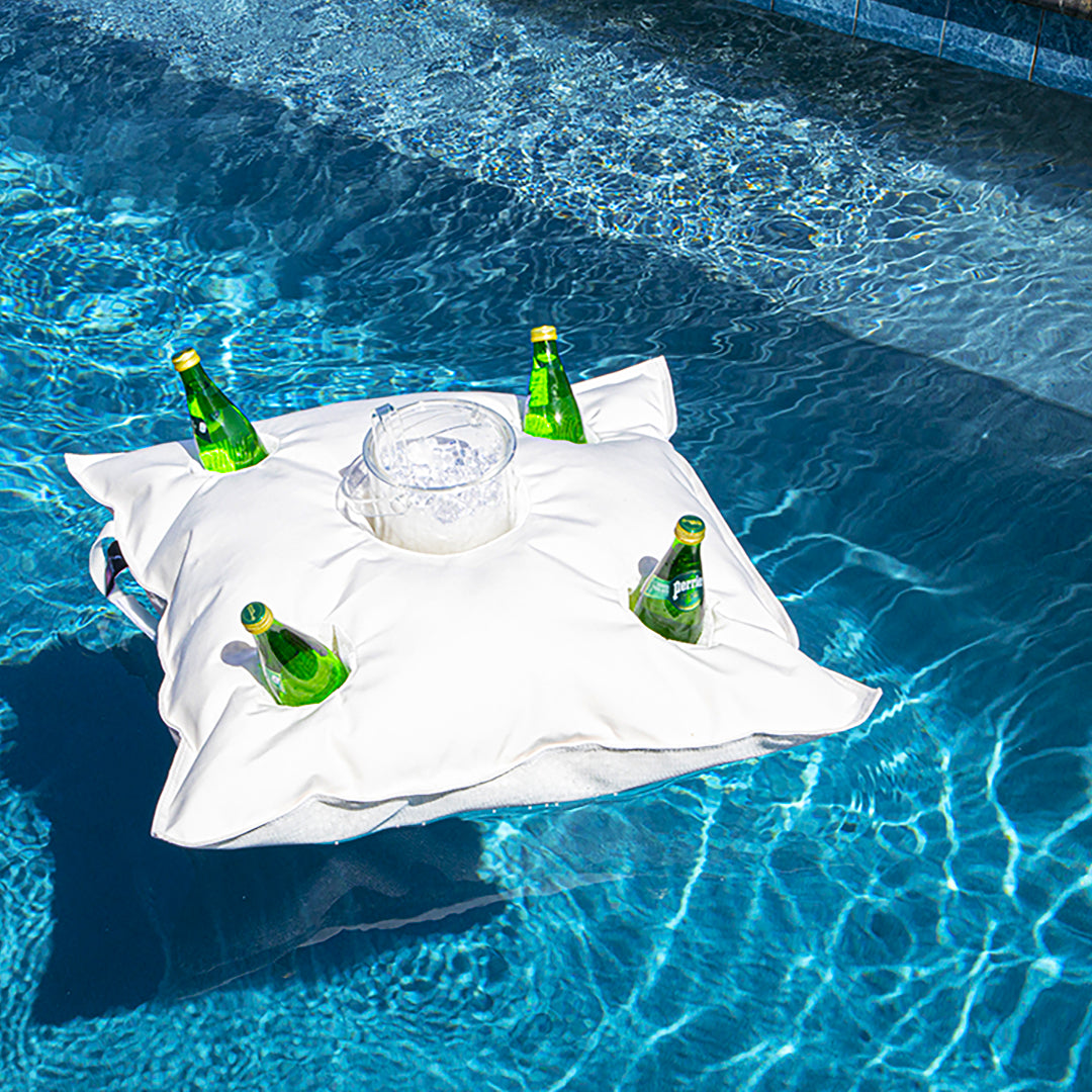 Kai Cocktail Caddy, White - Pool Accessory | Floating Luxuries ...