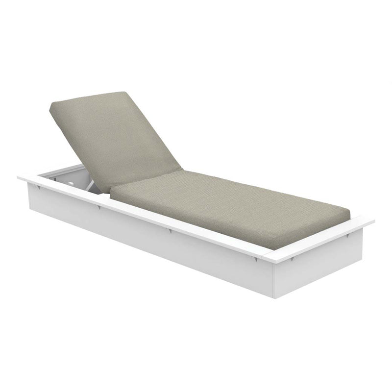  Echo Chaise, White Resin | Patio Furniture by Ledge Lounger