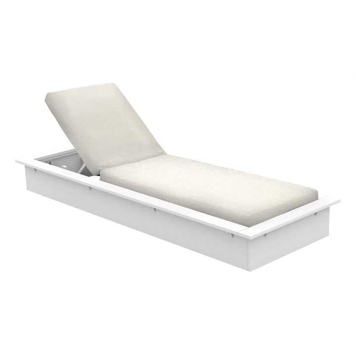  Echo Chaise, White Resin | Patio Furniture by Ledge Lounger