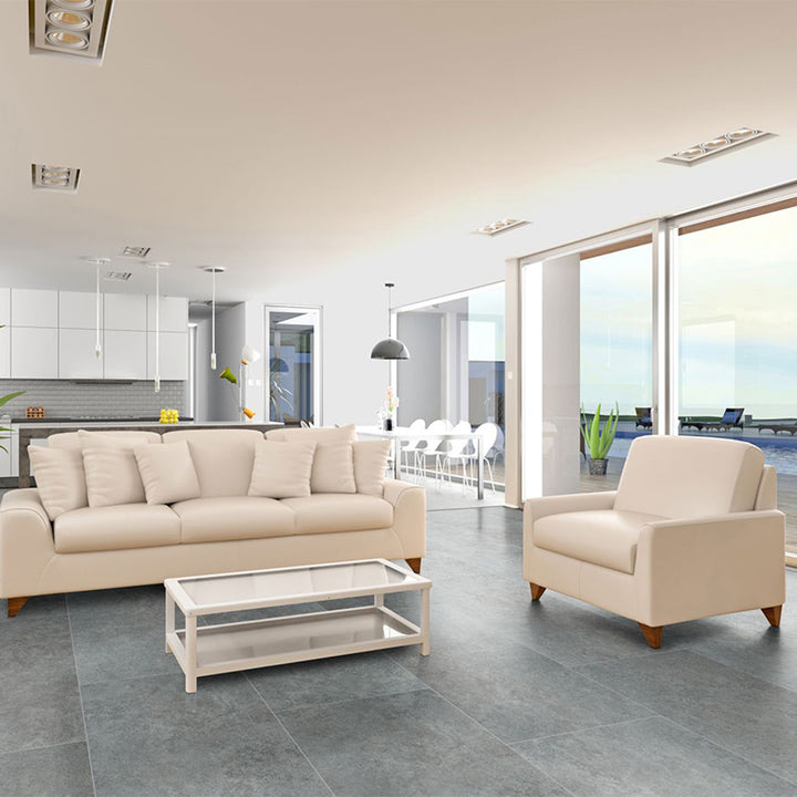 Legions Lunar Silver, 24" x 48" Porcelain Tile | Concrete-Look Tile