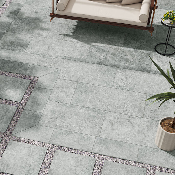 Lunar Silver, 24" x 48" | 2CM Porcelain Pool Pavers by MSI