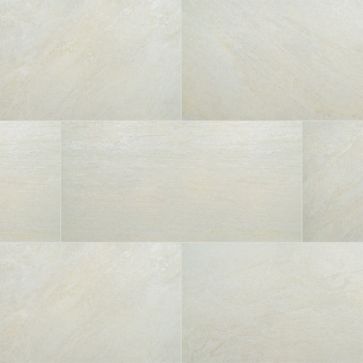 Legions Quartz White, 24" x 48" Porcelain Tile | MSI