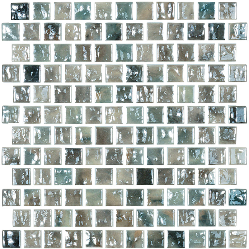 Level Air, 1" x 1" Glass Tile | Mosaic Pool Tile by Vidrepur 