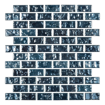 Level Blue, 1" x 2" Glass Tile | Mosaic Pool Tile by Vidrepur 