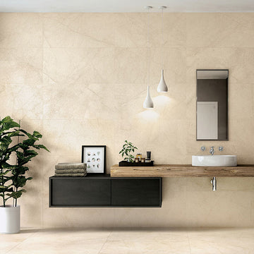 Living Style Cream, 18" x 36" Porcelain Tile | MSI Floor Tile