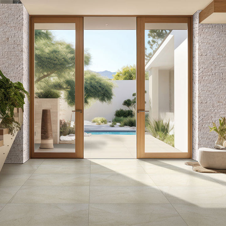 Living Style Cream, 24" x 24" Porcelain Tile | MSI Floor Tile