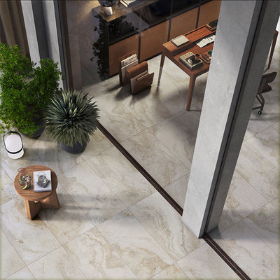 Living Style Travertino, 18" x 36" Porcelain Tile | MSI Floor Tile