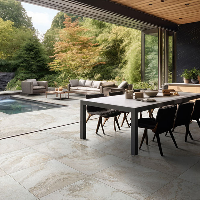 Living Style Travertino, 24" x 24" Porcelain Tile | MSI Floor Tile