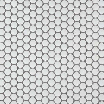 Matte White, Penny Round Mosaic | MSI Porcelain Kitchen and Bath Tile