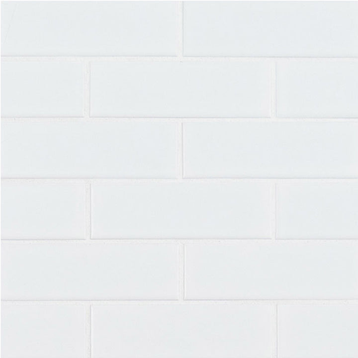 Matte White Brick, 2" x 6" Porcelain Tile | SMOT-PT-RETBIA-2X4M 