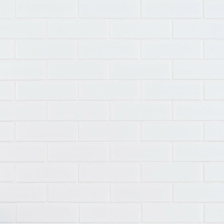 Matte White Brick, 2" x 6" Porcelain Tile | SMOT-PT-RETBIA-2X4M 