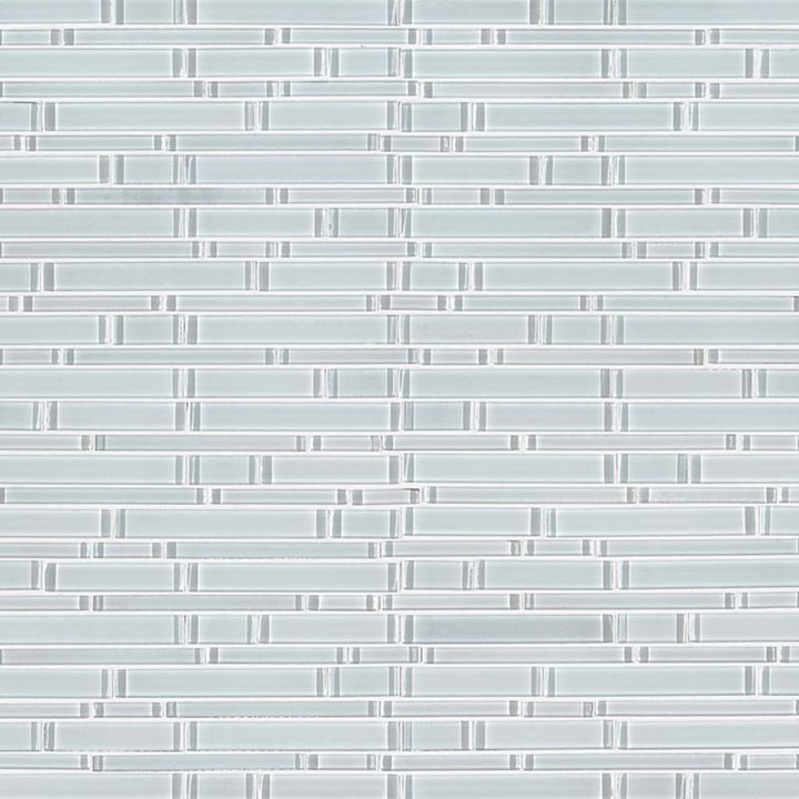 Ice Interlocking Glass Tile | Mixed Mosaic Tile for Kitchens and Baths