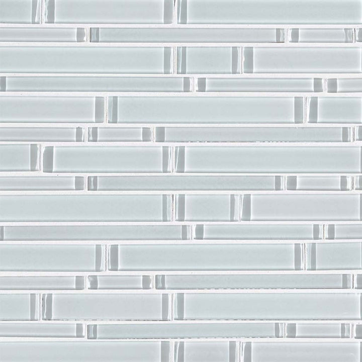 Ice Interlocking Glass Tile | Mixed Mosaic Tile for Kitchens and Baths