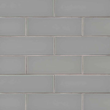 Oyster Gray, 4" x 12" Glass Tile | Subway Kitchen & Bath Tile by MSI