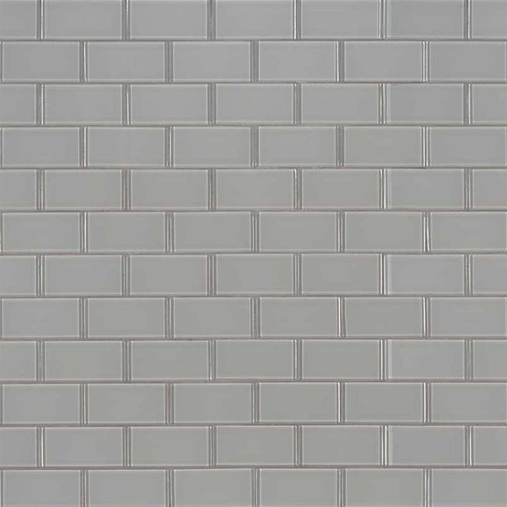 Oyster Gray Subway, 2" x 4" - Glass Tile