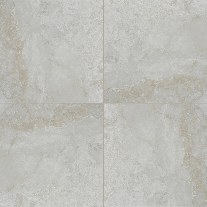 Argento Travertino, 24" x 24" | 2CM Porcelain Pool Paver by MSI