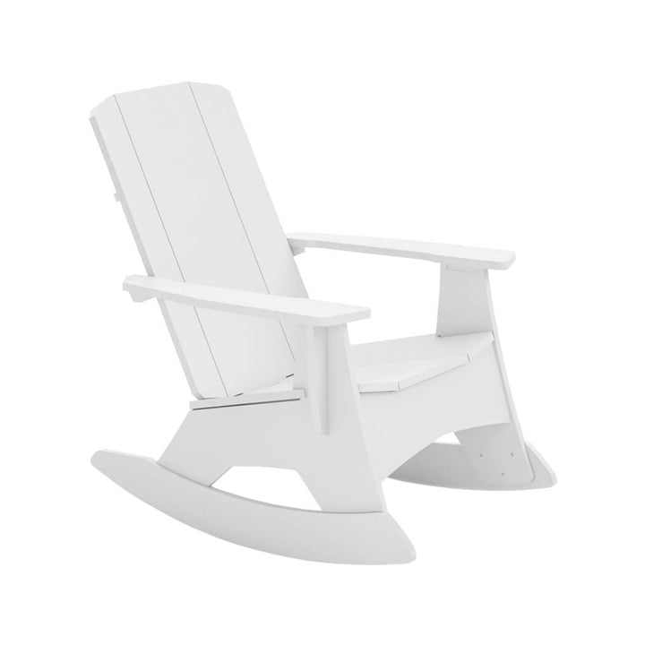 Mainstay Rocking Adirondack Chair by Ledge Lounger, White | Outdoor Rocking Chair