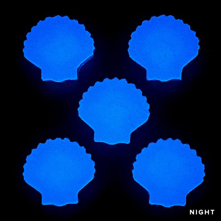 2" Mini Scallop Pool Mosaic | Glow in the Dark Pool Tile