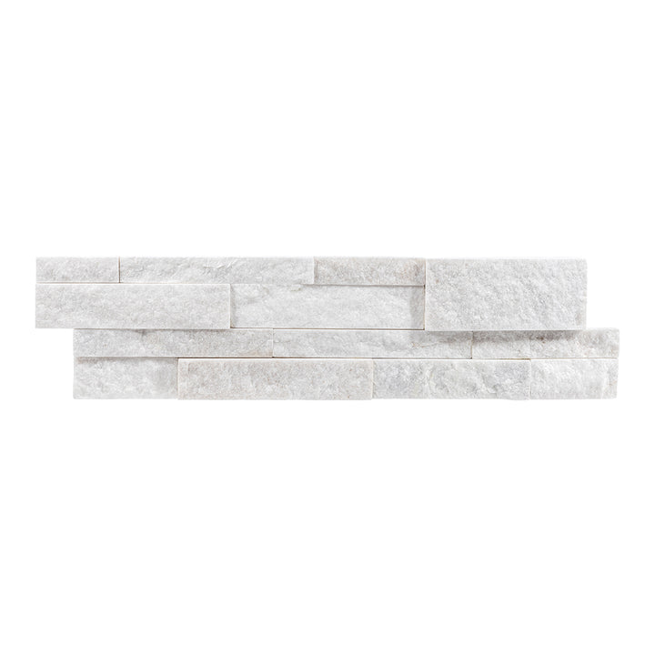 White Quartzite, 6" x 24" Ledger Panel | Stacked Natural Stone