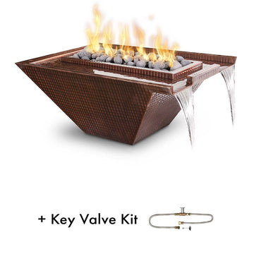 Nile Fire and Water Bowl, Hammered Copper with Key Valve Kit | The Outdoor Plus